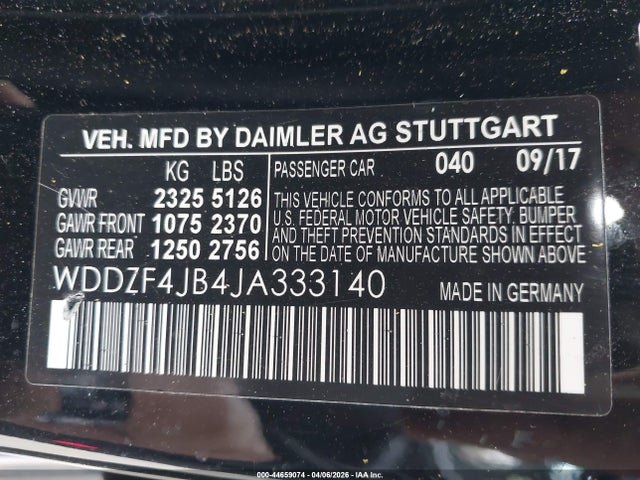 Продажа на аукционе авто 2018 Mercedes-benz E 300, vin: WDDZF4JB4JA333140, номер лота: 44659074