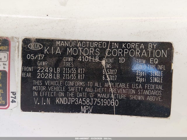 KNDJP3A58J7519060 KIA SOUL +
