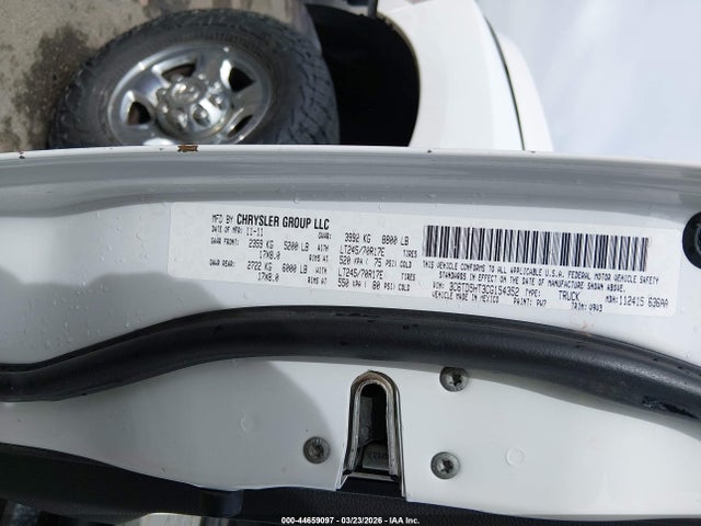 2012 Ram 2500 St მანქანა იყიდება აუქციონზე, vin: 3C6TD5HT3CG154352, აუქციონის ნომერი: 44659097