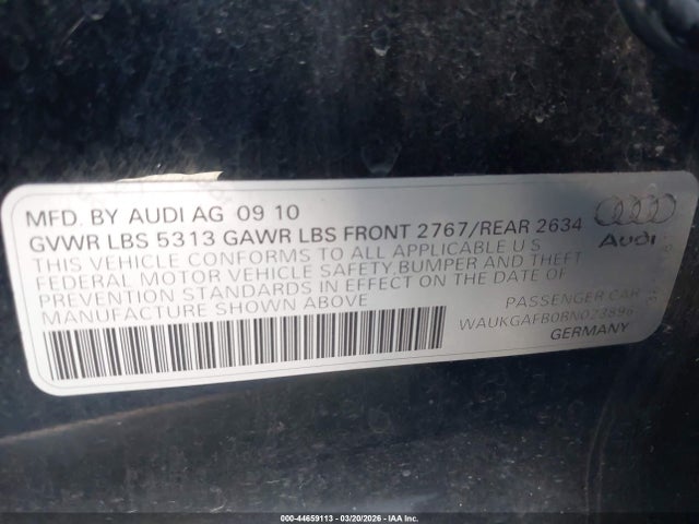 2011 AUDI A6 WAUKGAFB0BN023896 Photo 8