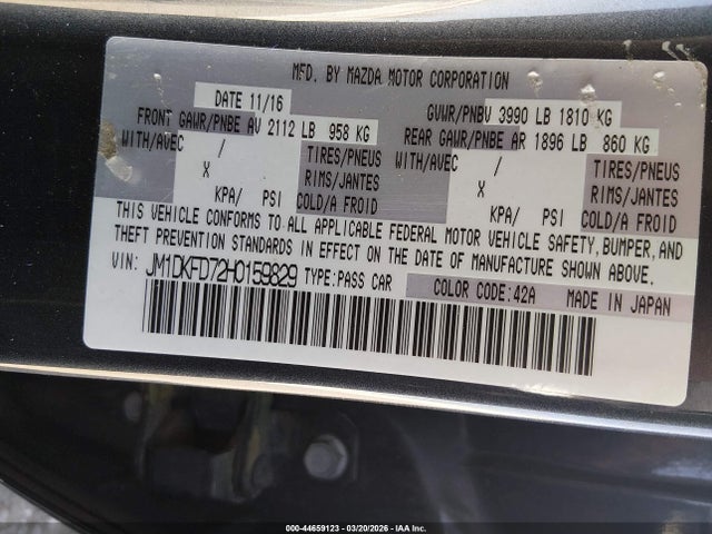 JM1DKFD72H0159829 Mazda Cx-3 Grand Touring