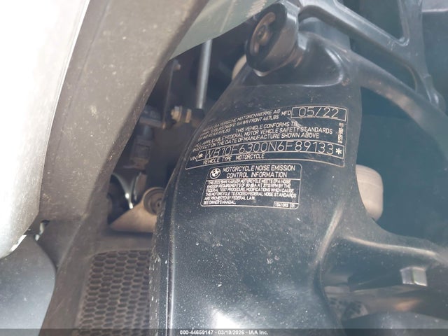 Aukcja sprzedaży 2022 Bmw K1600 B, vin: WB10F6300N6F89133, numer aukcji: 44659147