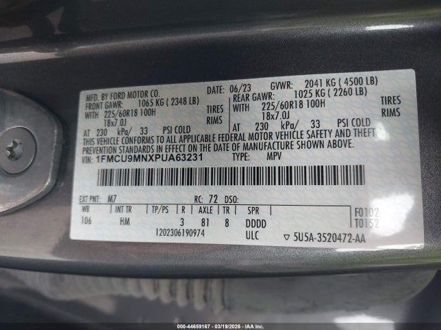 2023 FORD ESCAPE 1FMCU9MNXPUA63231 Photo 8