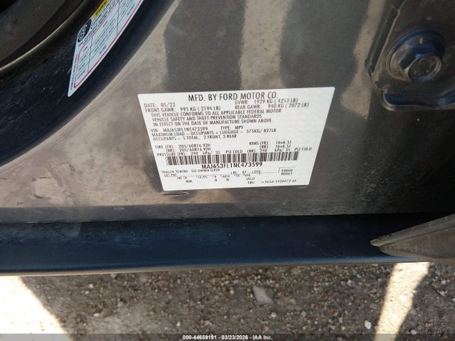 Ford ECOSPORT S 2022 MAJ6S3FL1NC473599 Image 9