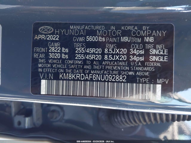 Hyundai Ioniq 5 Limited 2022 KM8KRDAF6NU092882 Image 9
