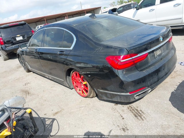 2018 Bmw 740i მანქანა იყიდება აუქციონზე, vin: WBA7E2C50JG741628, აუქციონის ნომერი: 44659403