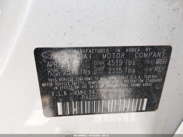 KMHL34JJ5PA068250 Hyundai Sonata Hybrid Sel