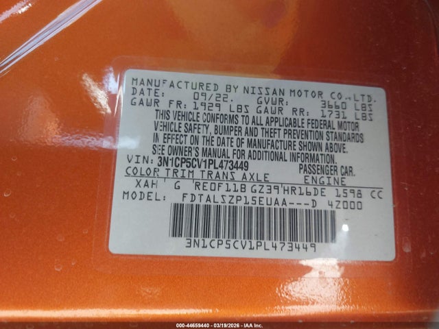 Nissan Kicks Sv Xtronic Cvt 2023 3N1CP5CV1PL473449 Image 9
