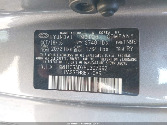 Hyundai Veloster 2017 KMHTC6ADXHU307992 Image 9