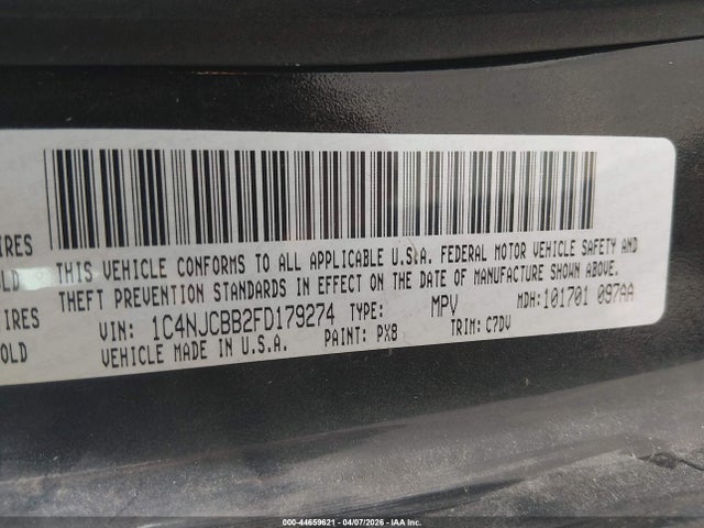 2015 JEEP COMPASS 1C4NJCBB2FD179274 Photo 8