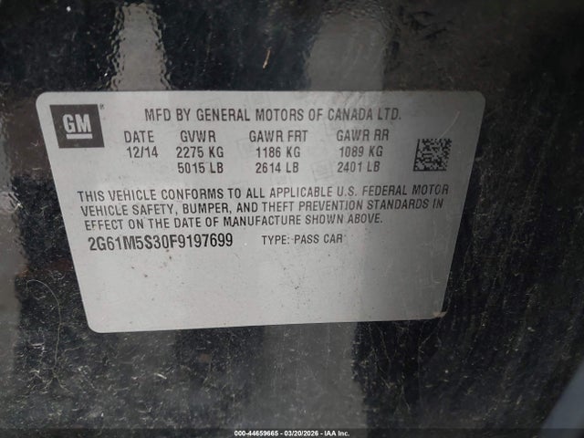 2015 CADILLAC XTS 2G61M5S30F9197699 Photo 8