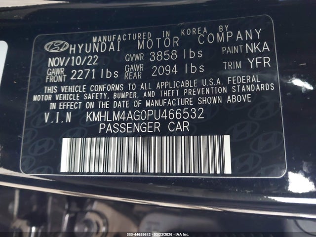 Hyundai ELANTRA SEL 2023 KMHLM4AG0PU466532 Image 9