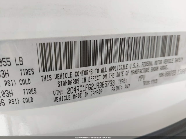 2018 CHRYSLER PACIFICA 2C4RC1FG2JR365733 Photo 8