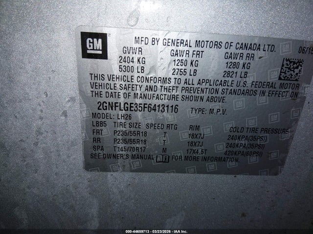 Chevrolet Equinox 2lt 2015 2GNFLGE35F6413116 Image 9