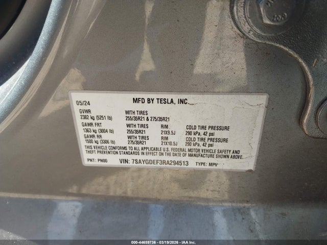7SAYGDEF3RA294513 Tesla Model Y Performance Dual Motor All-wheel Drive