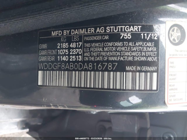 2013 Mercedes-benz C 300 Sport 4matic მანქანა იყიდება აუქციონზე, vin: WDDGF8AB0DA816787, აუქციონის ნომერი: 44659772