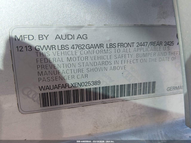 WAUAFAFLXEN025389 Audi A4 2.0t Premium