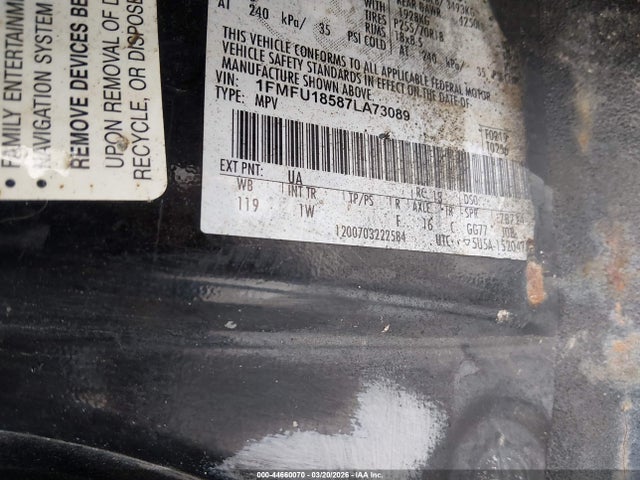 2007 FORD EXPEDITION 1FMFU18587LA73089 Photo 8