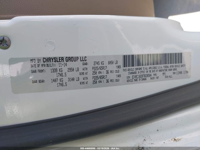 Продажа на аукционе авто 2015 Chrysler Town & Country Touring, vin: 2C4RC1BG9FR638504, номер лота: 44660098