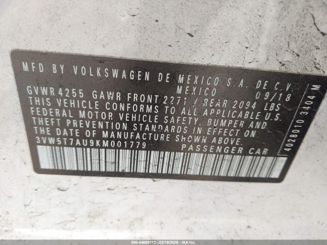 2019 VOLKSWAGEN GOLF GTI 3VW5T7AU9KM001779 Photo 8