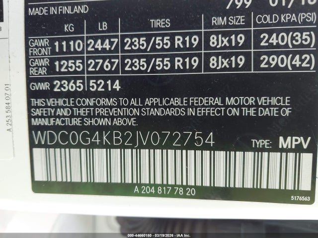 2018 MERCEDES-BENZ GLC 300 WDC0G4KB2JV072754 Photo 8