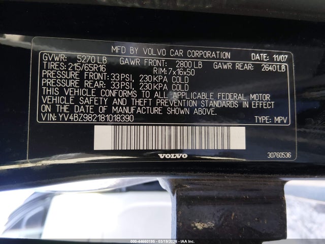 2008 VOLVO XC70 YV4BZ982181018390 Photo 8