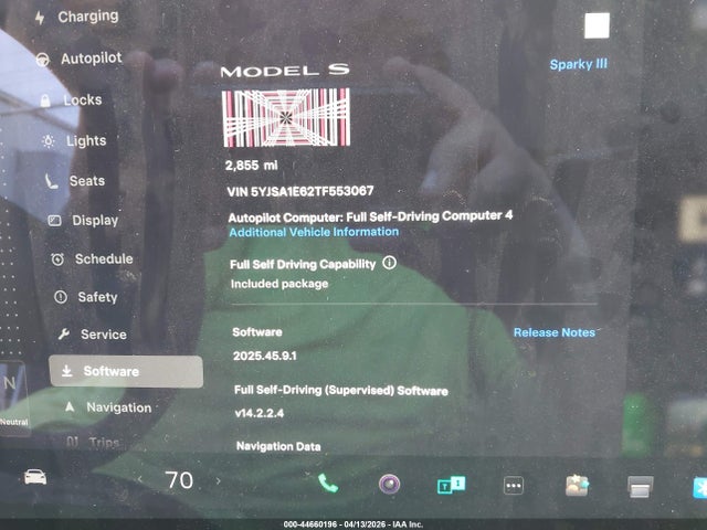 2026 TESLA MODEL S 5YJSA1E62TF553067 Photo 6