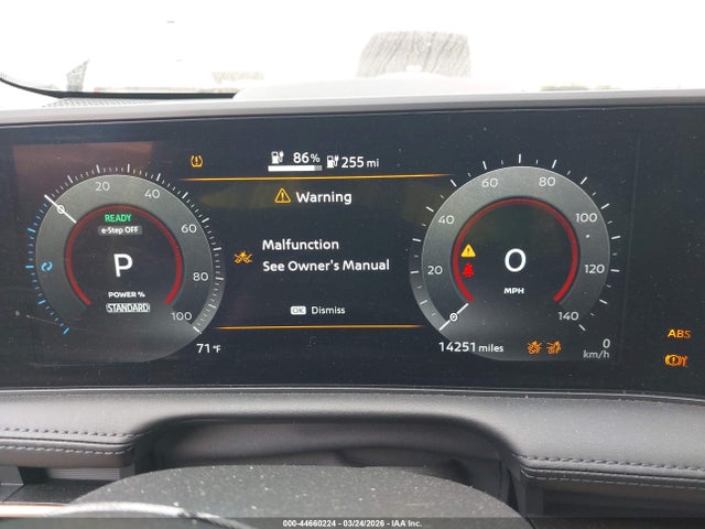 44660224 :رقم المزاد ، JN8DF0BF2SM768306 vin ، 2025 Nissan Ariya Evolve+ مزاد بيع