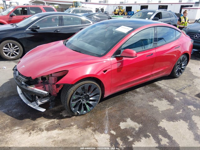 44660304 :رقم المزاد ، 5YJ3E1EC4NF122893 vin ، 2022 Tesla Model 3 Performance Dual Motor All-wheel Drive مزاد بيع