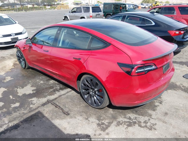 44660304 :رقم المزاد ، 5YJ3E1EC4NF122893 vin ، 2022 Tesla Model 3 Performance Dual Motor All-wheel Drive مزاد بيع