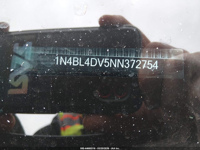44660316 :رقم المزاد ، 1N4BL4DV5NN372754 vin ، 2022 Nissan Altima Sv Fwd مزاد بيع