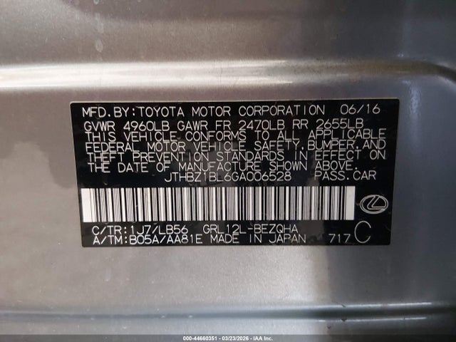 2016 LEXUS GS 350 JTHBZ1BL6GA006528 Photo 8