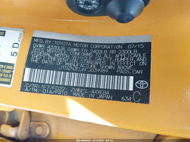 2015 TOYOTA PRIUS V JTDZN3EU6FJ039989 Photo 8