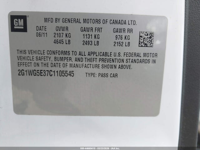 2012 CHEVROLET IMPALA 2G1WG5E37C1105545 Photo 8