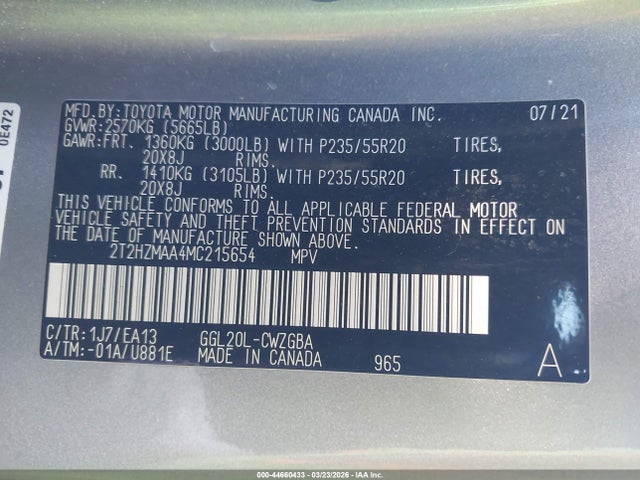 2021 LEXUS RX 350 2T2HZMAA4MC215654 Photo 8