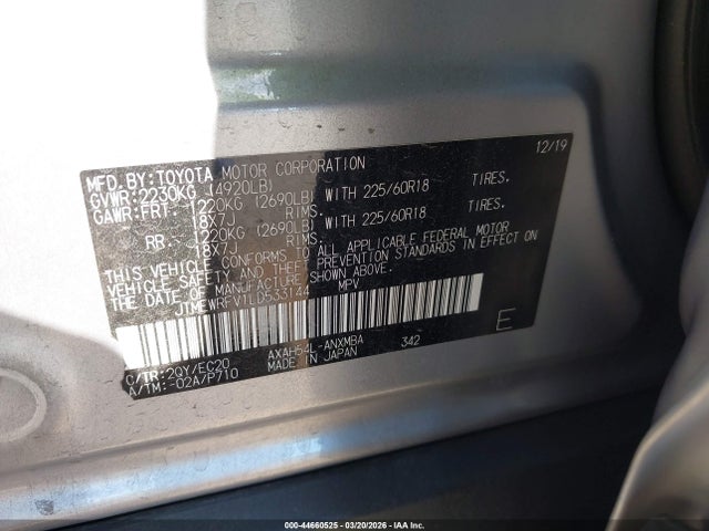 JTMEWRFV1LD533144 Toyota Rav4 Hybrid Xse