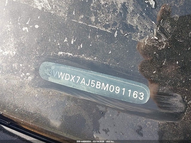 44660554 :رقم المزاد ، 3VWDX7AJ5BM091163 vin ، 2011 Volkswagen Jetta 2.5l Se مزاد بيع