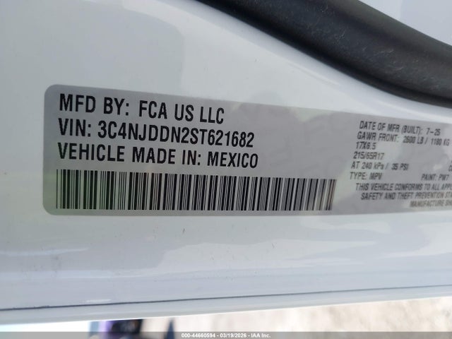 2025 Jeep Compass Trailhawk 4x4 მანქანა იყიდება აუქციონზე, vin: 3C4NJDDN2ST621682, აუქციონის ნომერი: 44660594