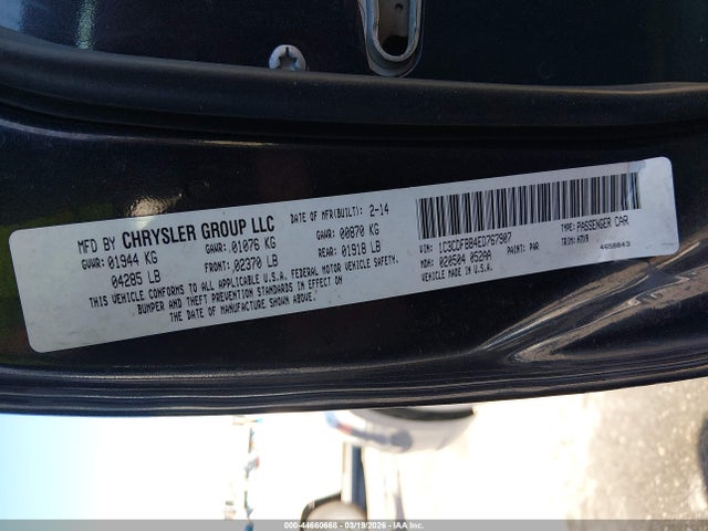 Продаж на аукціоні авто 2014 Dodge Dart Sxt, vin: 1C3CDFBB4ED767907, номер лоту: 44660668