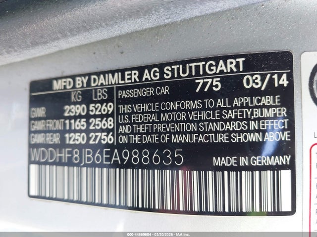 Продаж на аукціоні авто 2014 Mercedes-benz E 350 4matic, vin: WDDHF8JB6EA988635, номер лоту: 44660684