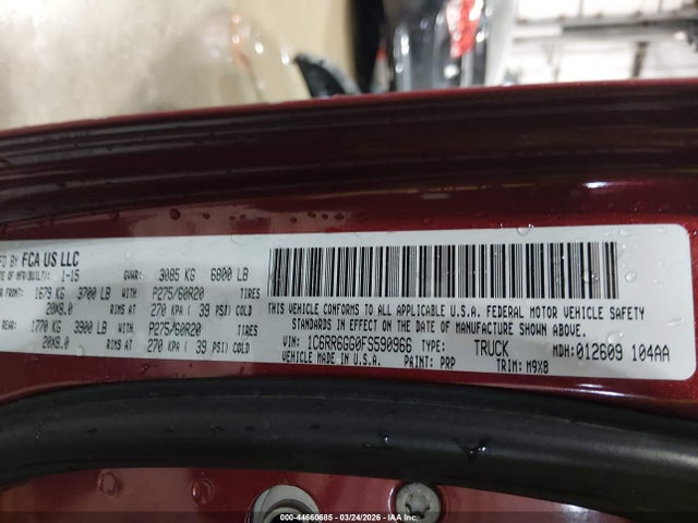 Aukcja sprzedaży 2015 Ram 1500 Big Horn, vin: 1C6RR6GG0FS590966, numer aukcji: 44660685