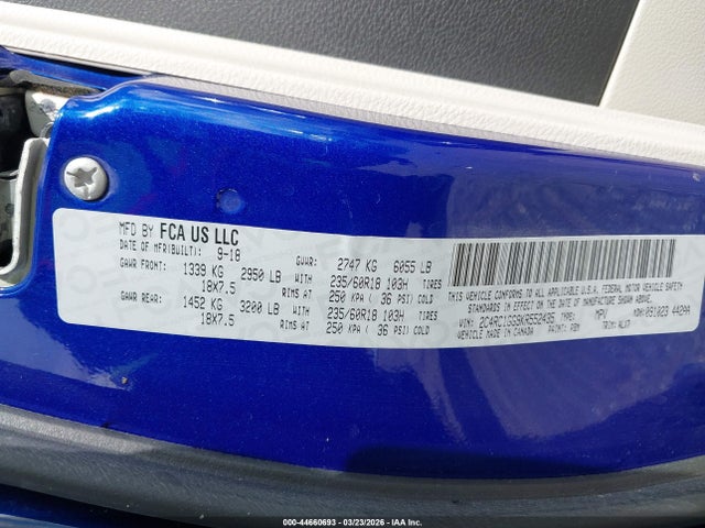 Продаж на аукціоні авто 2019 Chrysler Pacifica Limited, vin: 2C4RC1GG9KR552435, номер лоту: 44660693
