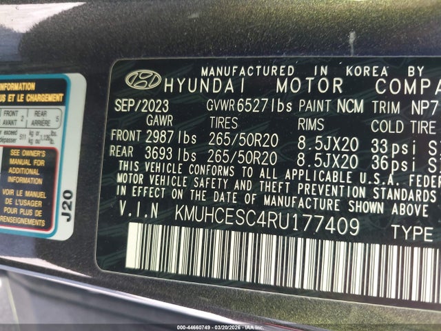 Продаж на аукціоні авто 2024 Genesis Gv80 3.5t Awd, vin: KMUHCESC4RU177409, номер лоту: 44660749