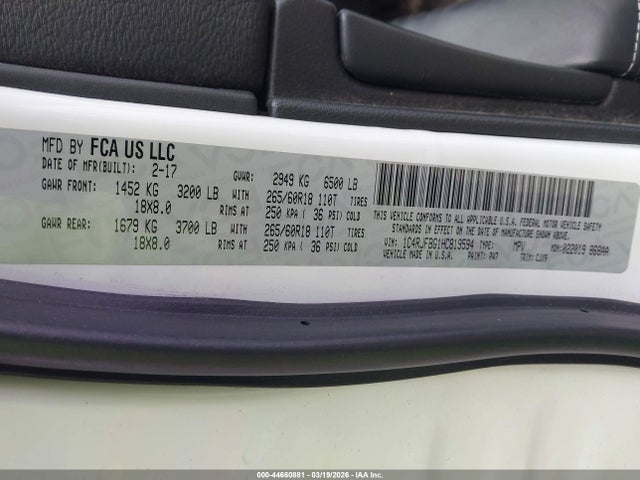 2017 JEEP GRAND CHEROKEE 1C4RJFBG1HC819594 Photo 8