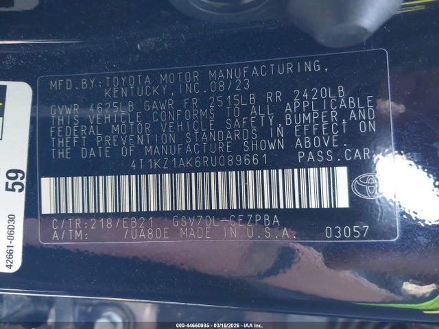 2024 TOYOTA CAMRY 4T1KZ1AK6RU089661 Photo 8