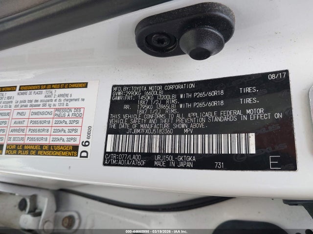 JTJBM7FX0J5182360 Lexus GX 460