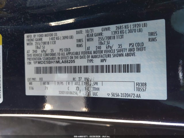 2021 FORD BRONCO 1FMDE5BH1MLA88205 Photo 8