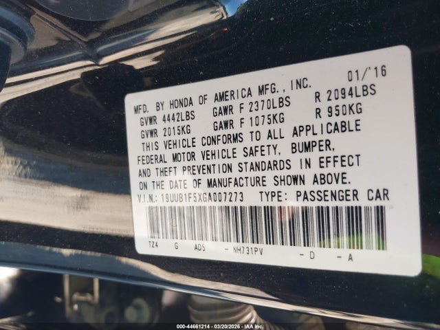Acura TLX TECH 2016 19UUB1F5XGA007273 Image 9