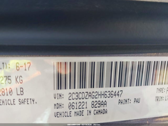 2017 DODGE CHALLENGER 2C3CDZAG2HH636447 Photo 8