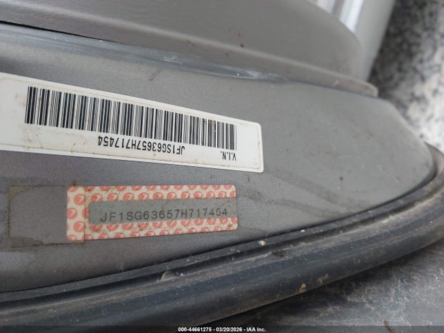 2007 Subaru Forester 2.5x მანქანა იყიდება აუქციონზე, vin: JF1SG63657H717454, აუქციონის ნომერი: 44661275